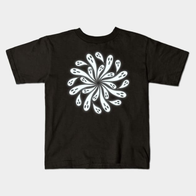 Ghost Mandala Kids T-Shirt by Vidi Studios